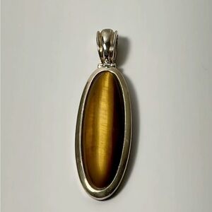 Sterling Silver Tigers Eye Pendant
